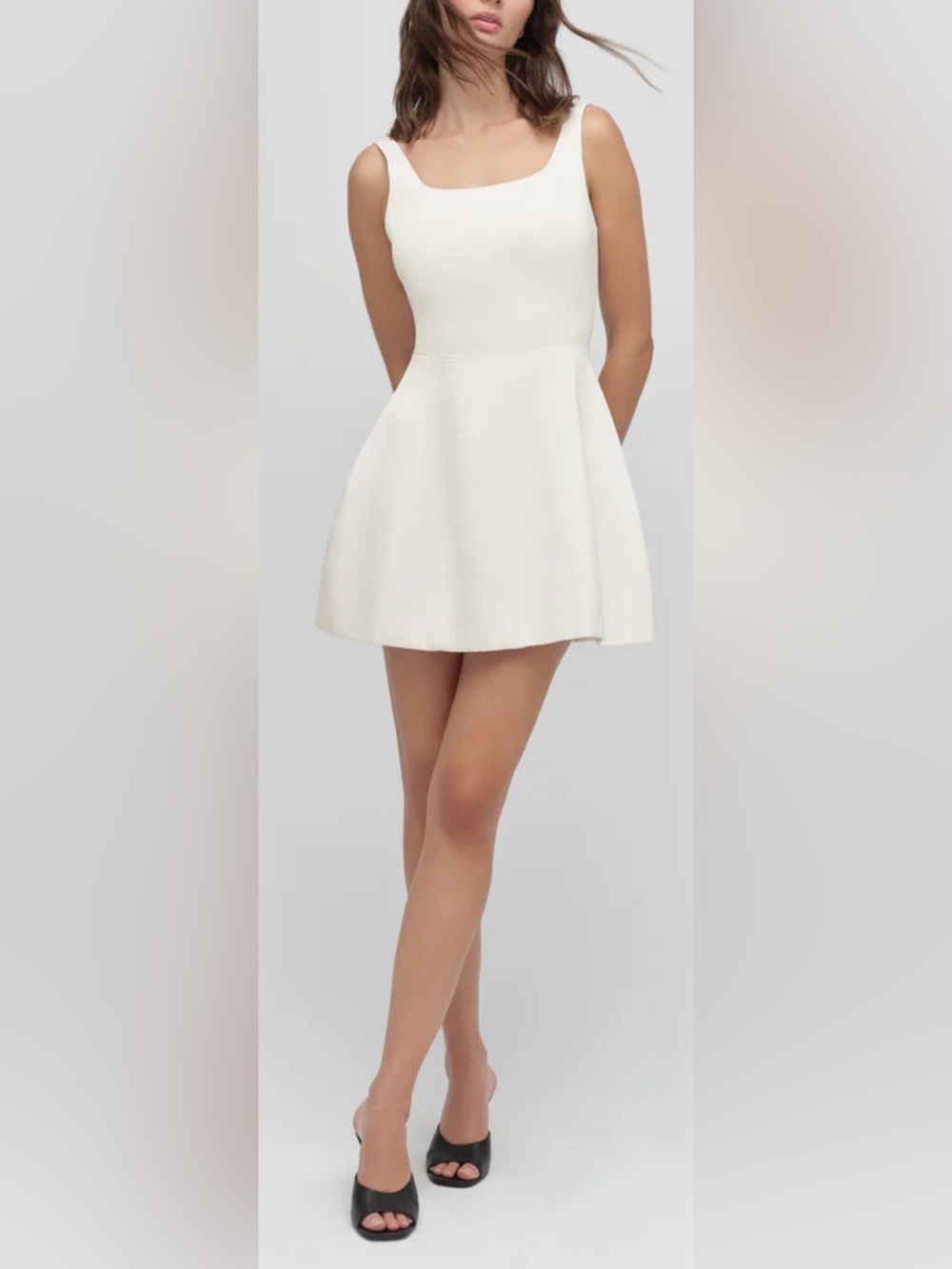 NEW Favorite Daughter The MORGAN ivory linen blend mini dress sz 4 - Picture 3 of 11